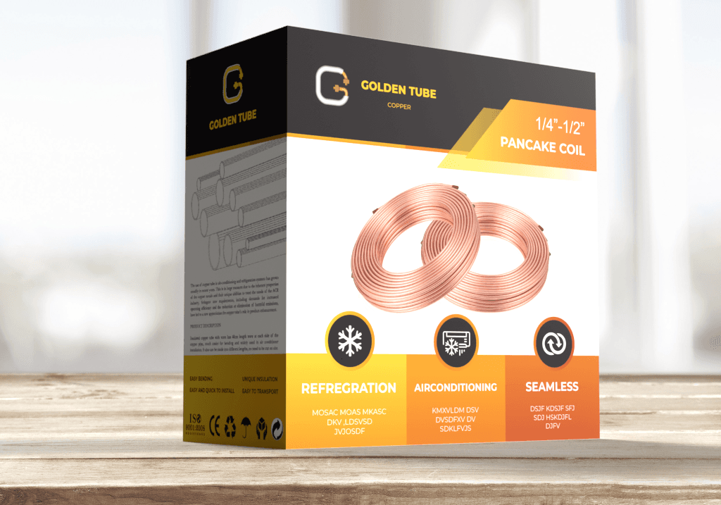 Coper Packaging Visual. A packaging visual extending the concept through a clean horizontal presentation.