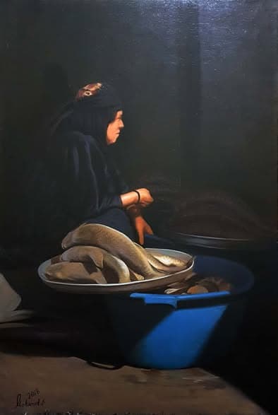 Figurative Study 10. A studio work from the painting archive focused on mood, color, and figurative structure.