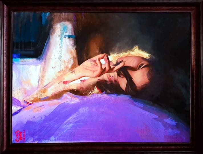 Figurative Study 17. A studio work from the painting archive focused on mood, color, and figurative structure.