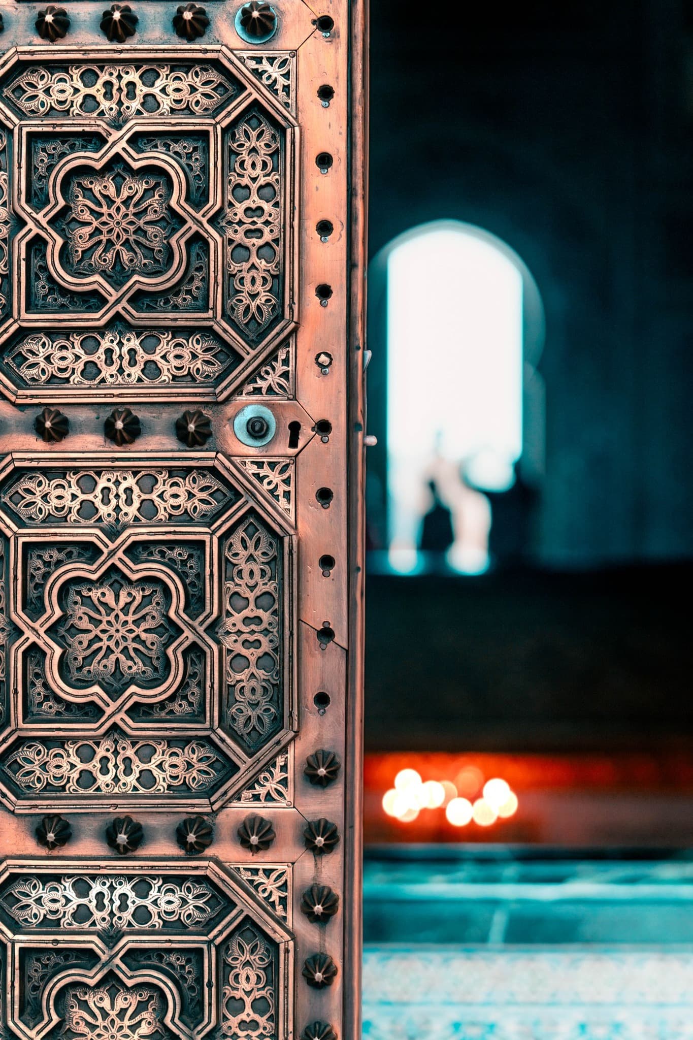Threshold Pattern. A wall detail linking ornament to passage and distant light.