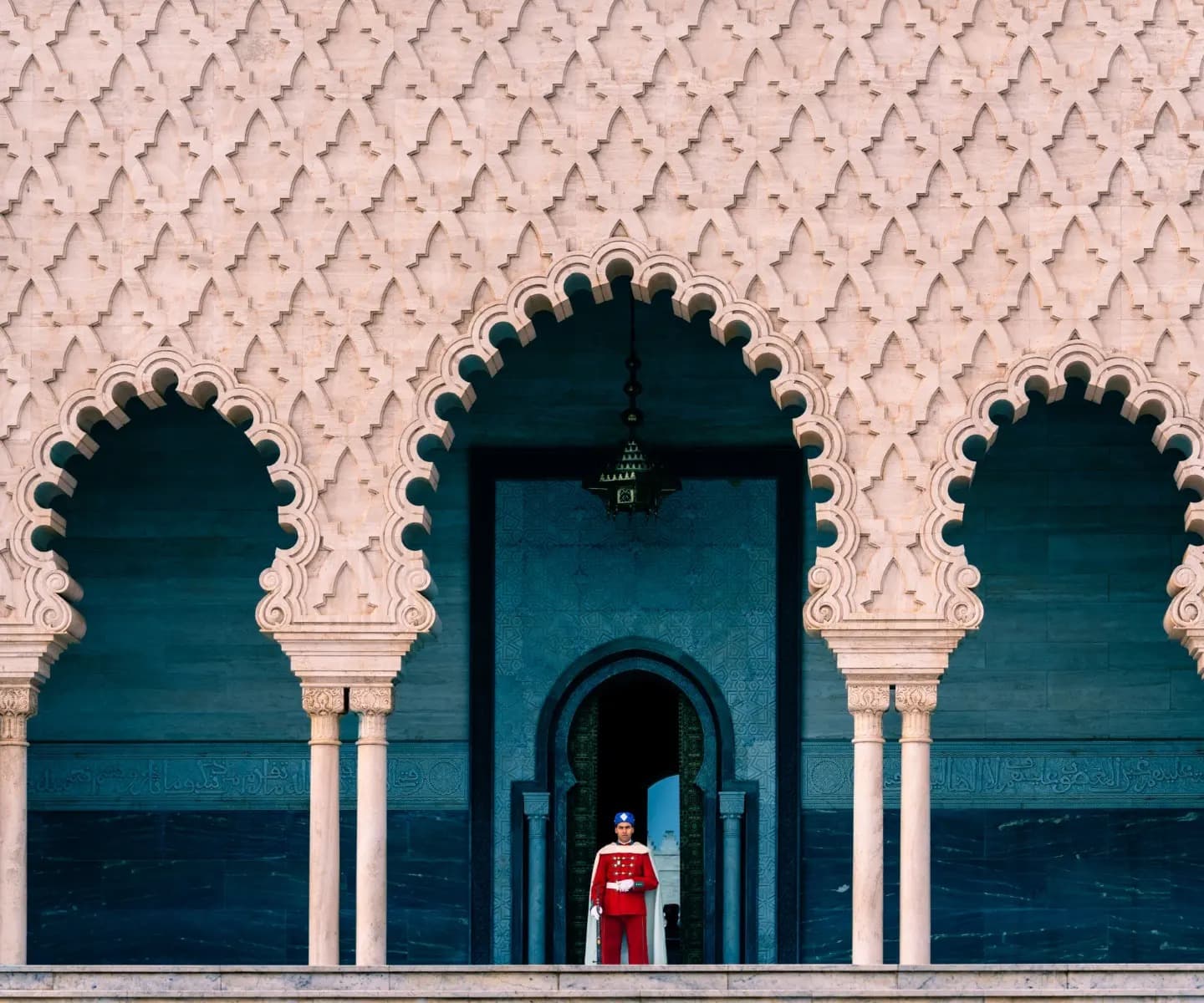 Measured Archway. A measured frontal composition balancing arch, figure, and space.