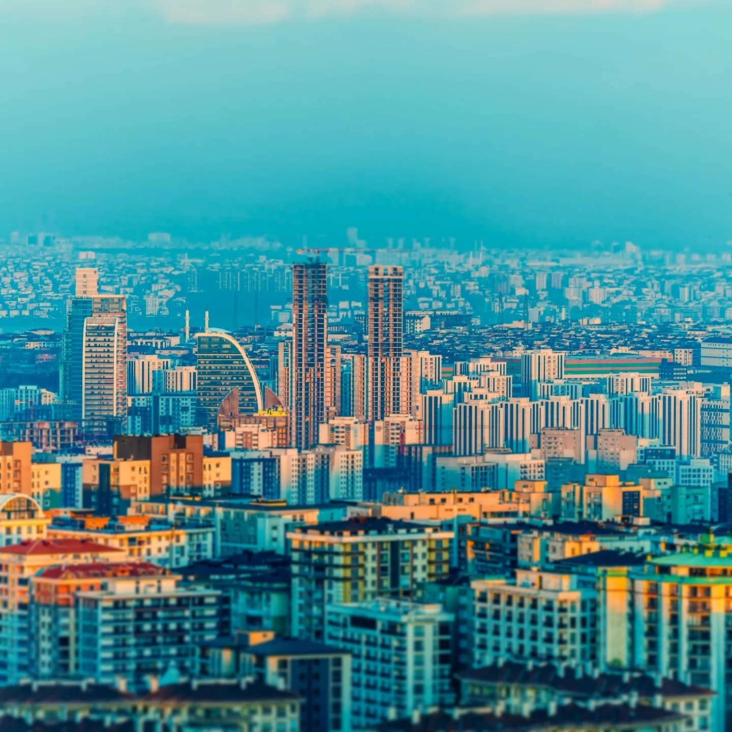 City in Haze. The city recedes into quiet layers of light and air.