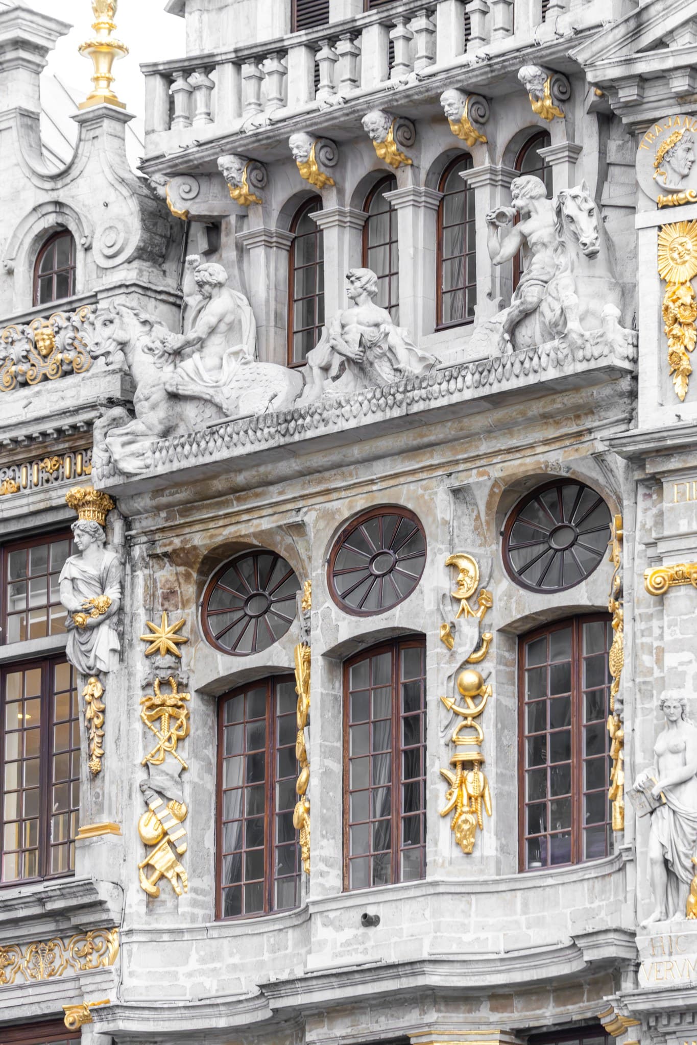 Baroque Window Rhythm. A window repeated within a composition rich in curves and decoration.