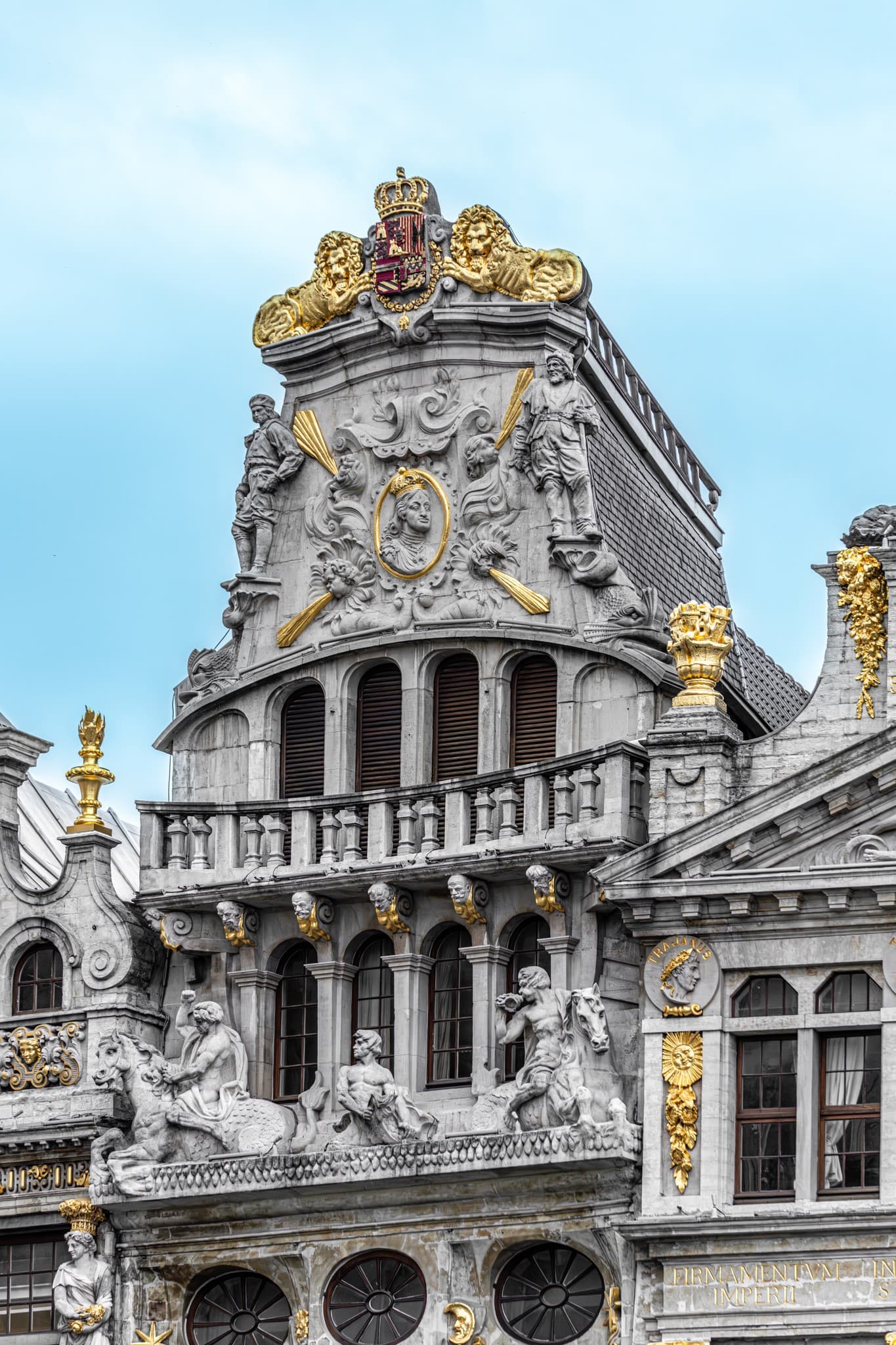 Clockwork Roof. Clock and roofline fix the idea of time within architecture.