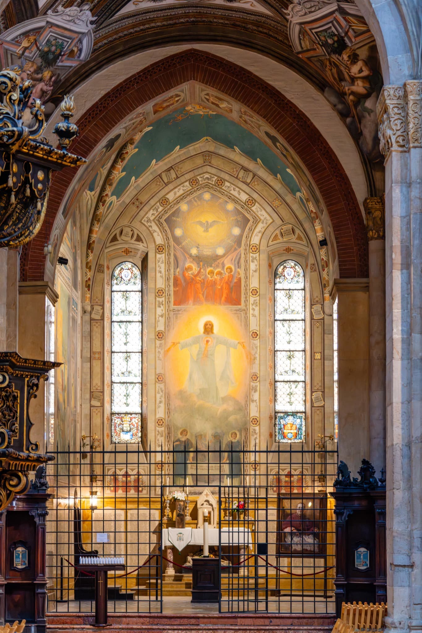 Chapel Light. Falling light softens both stone and gilding.