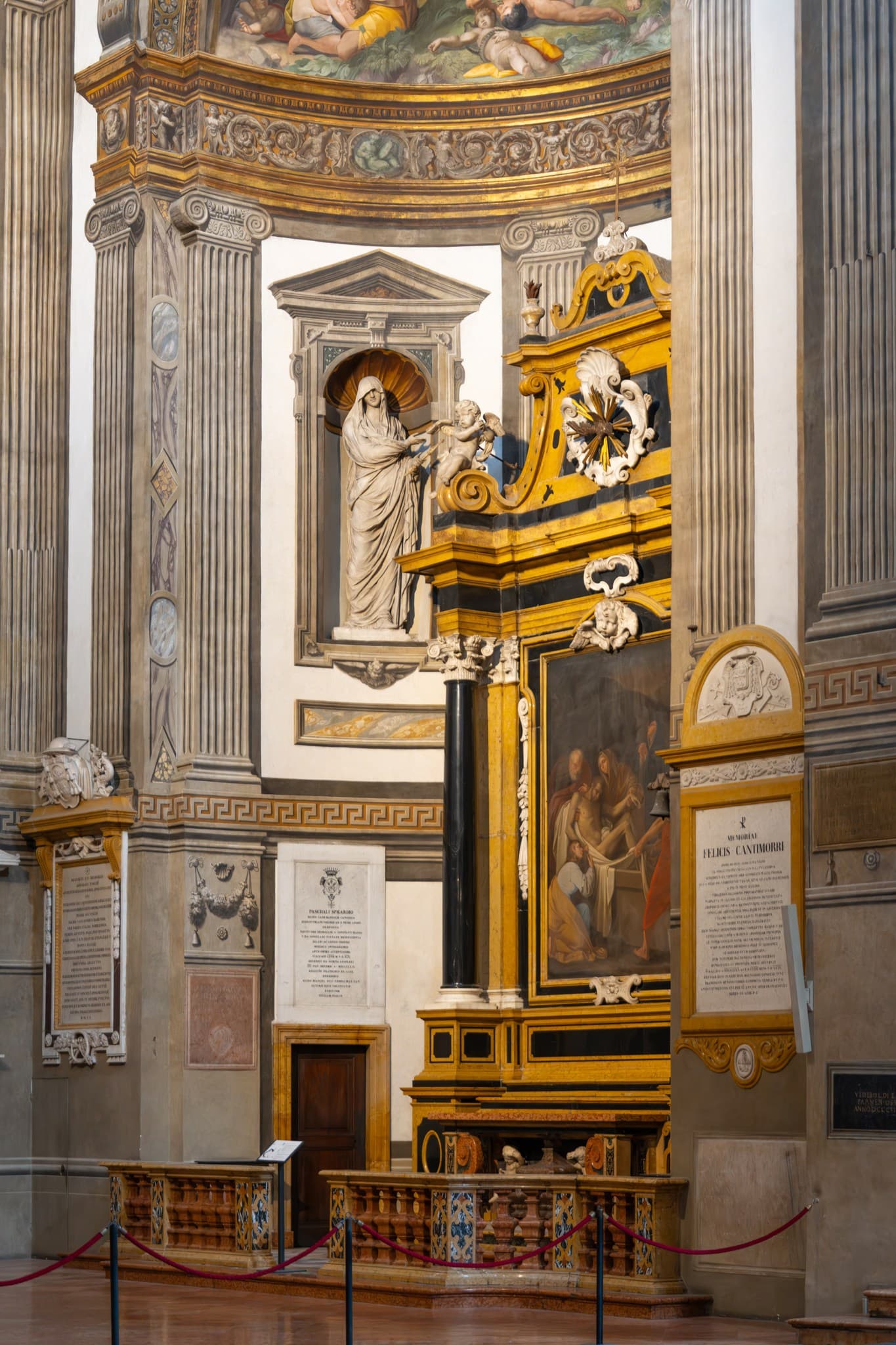 Marble Pulpit. The pulpit rises as a sculptural mass within the interior.
