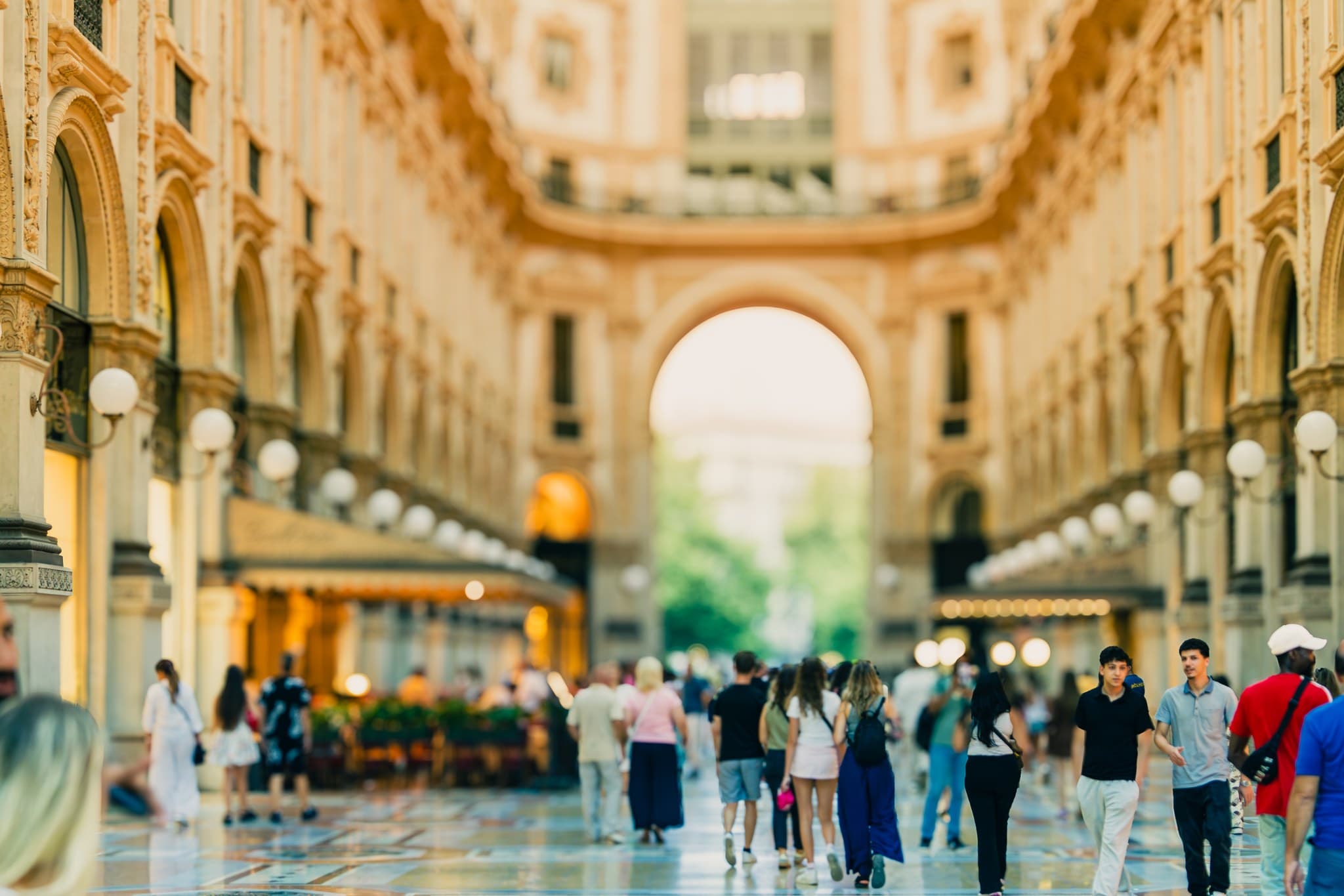 Gallery Passage. The passage creates a graceful extension between light and shade.