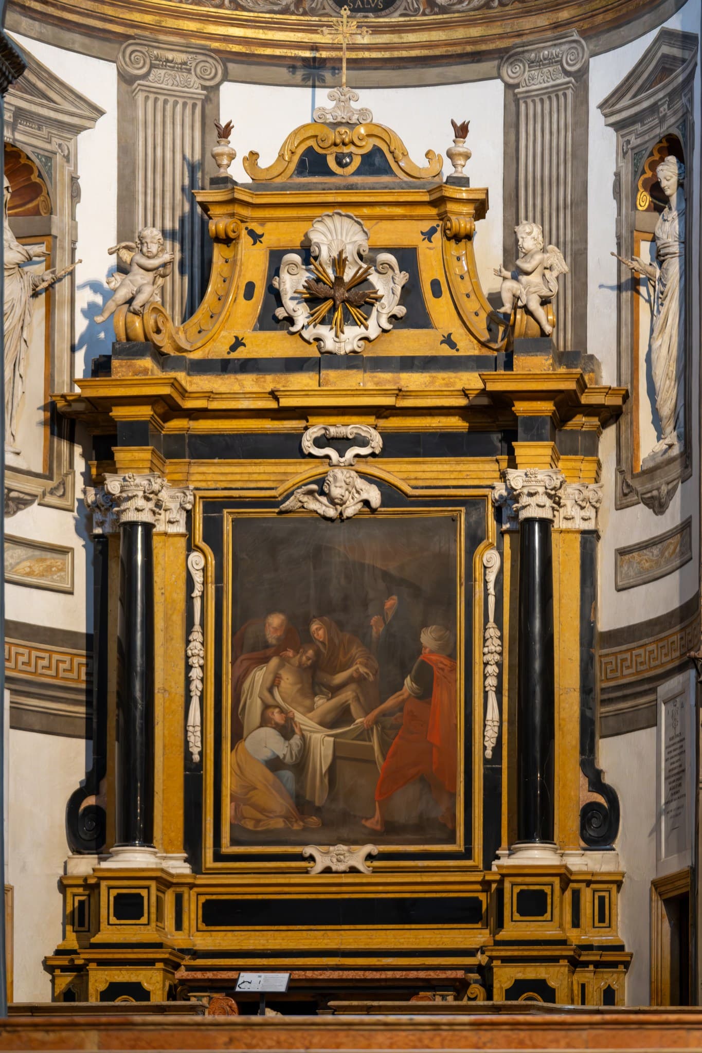 Altarpiece Frame. The gilded frame emphasizes the relation between edge and devotional depth.